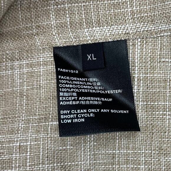 LAFAYETTE 148 NEW YORK One Button Blazer Jacket Beige Linen Belted Size XL - Picture 8 of 11